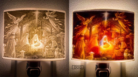 Birth of Christ Lithophane Night Light Art