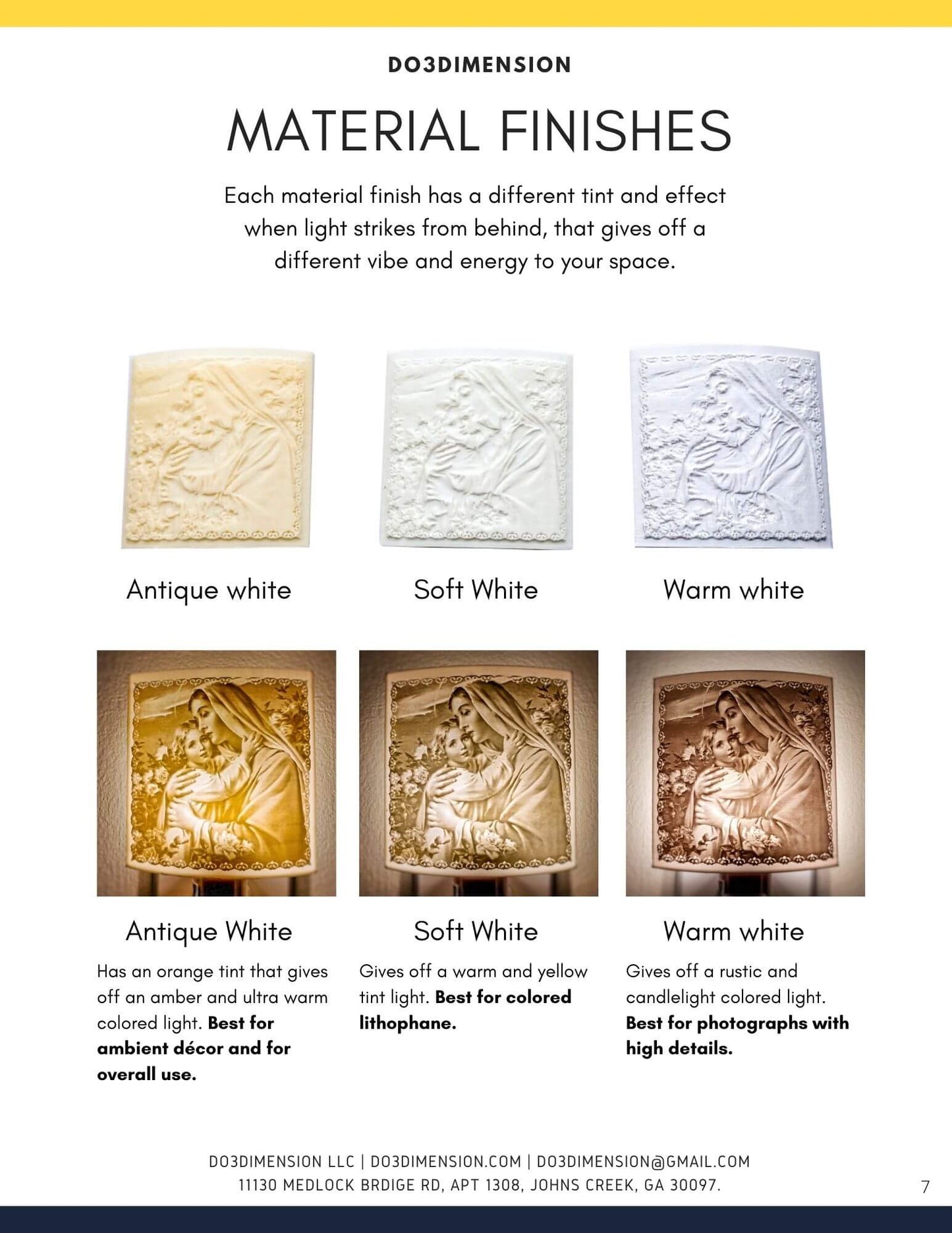 Virgin Mary And Baby Jesus Lithophane Night Light Art