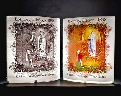 Our Lady Of Lourdes Lithophane Night Light Art (light included)