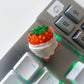 kawaii strawberry covered white chocolate artisan keycap for mechanical keyboard by do3dimension